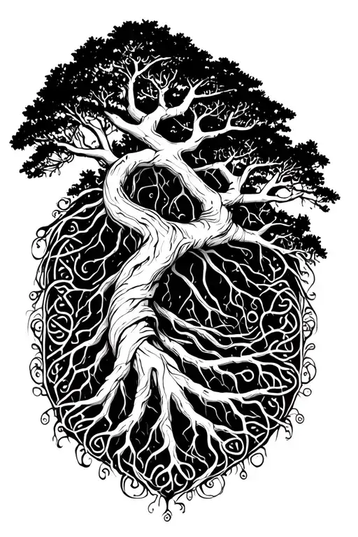 Keltic Tree Twisted Roots