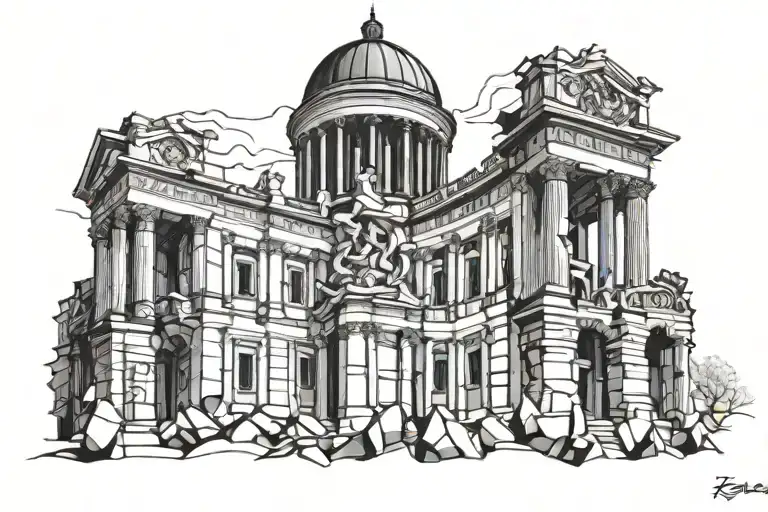 Kazan Cathedral Ruins Intertwined