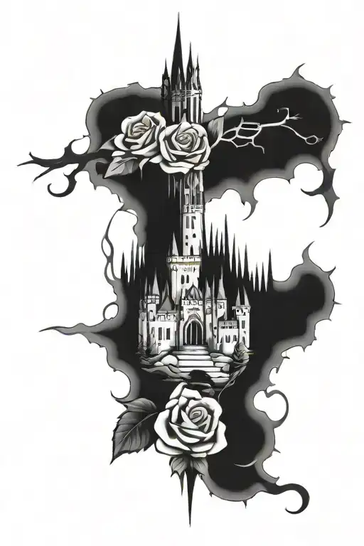 Castle With Roses And Thorns