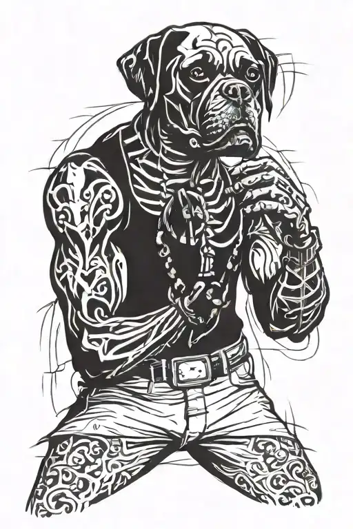 Boxer Skeleton Full Arm