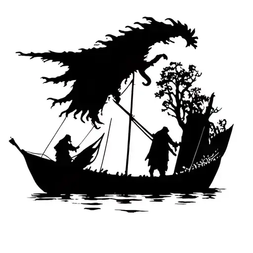 Hobbit Silhouette Embarking