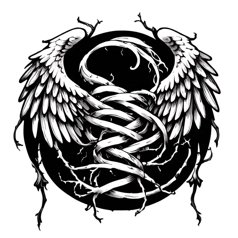 Creepy Vines Wrapped Wings