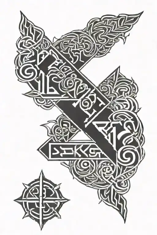 Slavic Viking Runes Hand