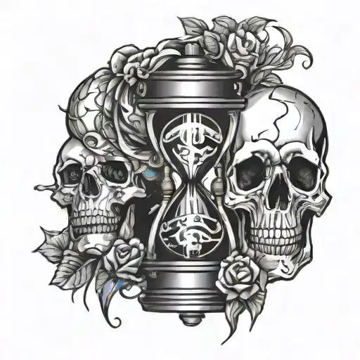 Hourglass And Skull