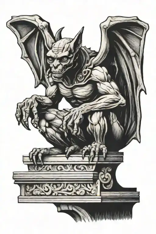 Gargoyle On Ledge