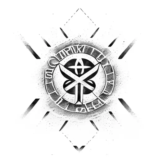 Anarchy Symbol Formed By Coffee Beans And Coffee Stains