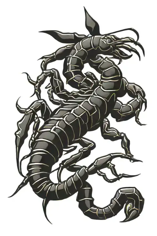 Delicate Scorpion Zodiac Made Of Thin Lines