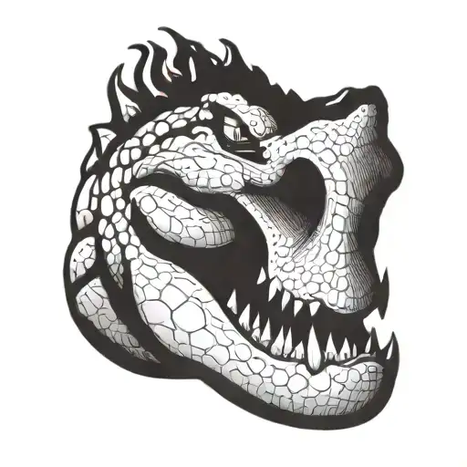 Alligator Full Body Side Profile