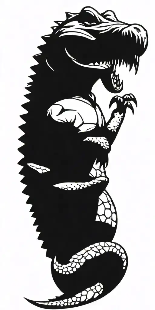 Alligator Full Body Side Profile