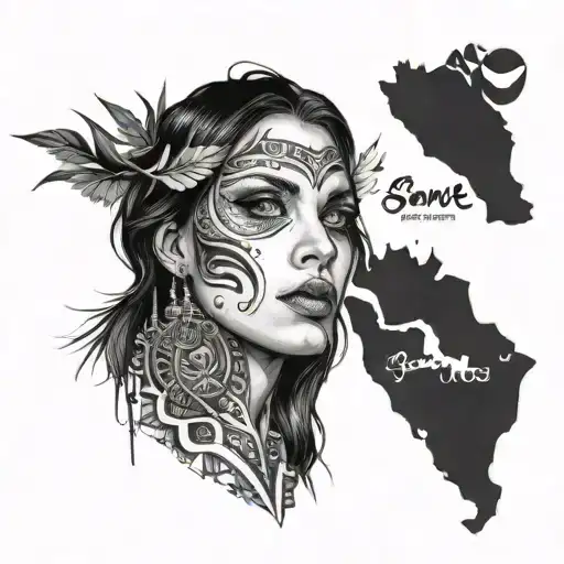 South America Indegene Women Green Eyes Staring