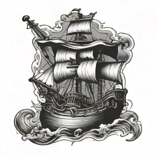 Straw Hat Pirate Ship Rhum Bottle