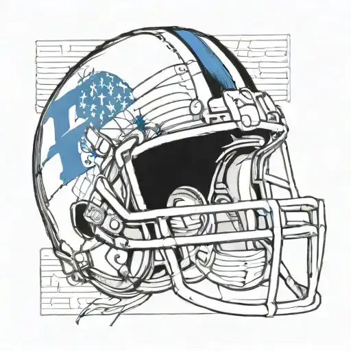 Combine A Tennessee Vols Football Helmet With A Thin Blue Line Representing Law Enforcement