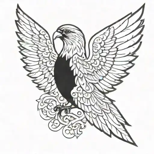 Wing Of Bird Outline