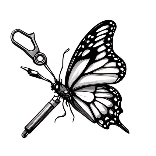 Butterfly With Mechanic Tools Forming