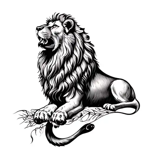 Text Cvelo With Lion Tatto
