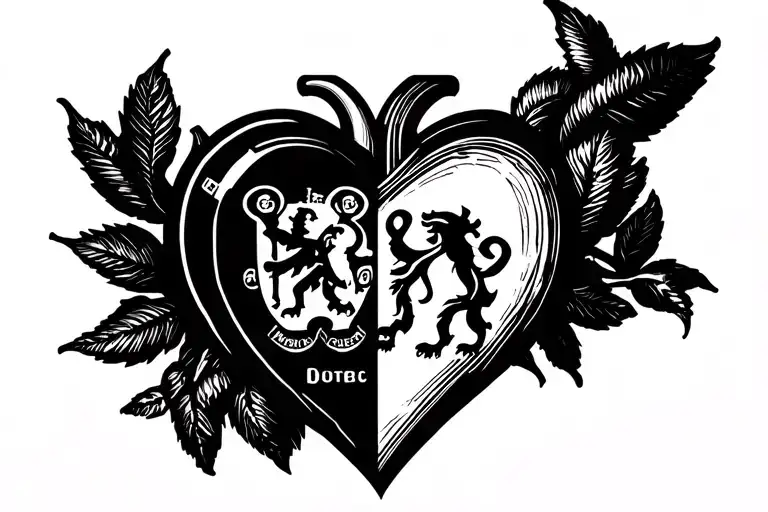 Half Human Heart Half Chelsea Fc Badge