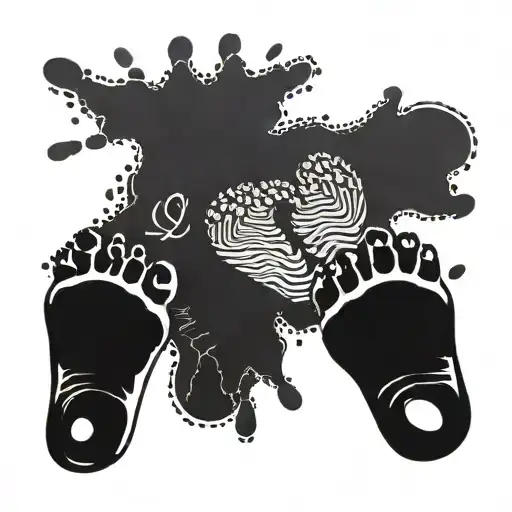 Baby Foot Print With Name