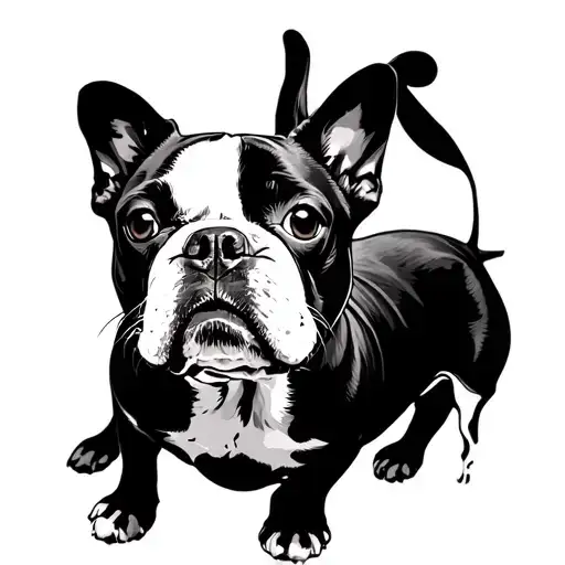 Boston Terrier Standing Proud