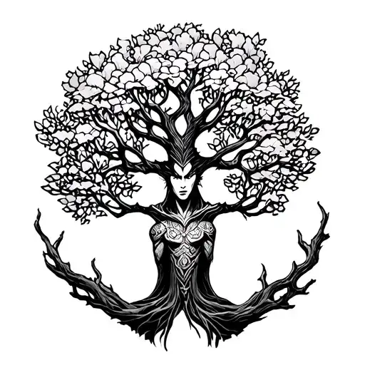 Loki Holding The Life Tree