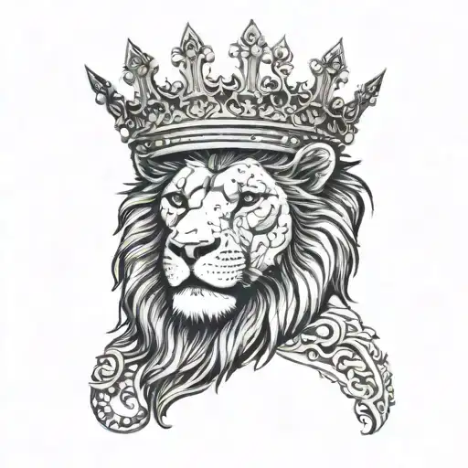 Lion Wearing A Crown