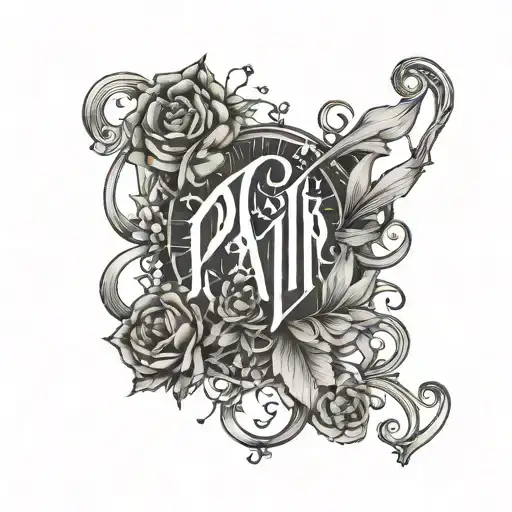 A Tattoo Desigs With The Word Pain