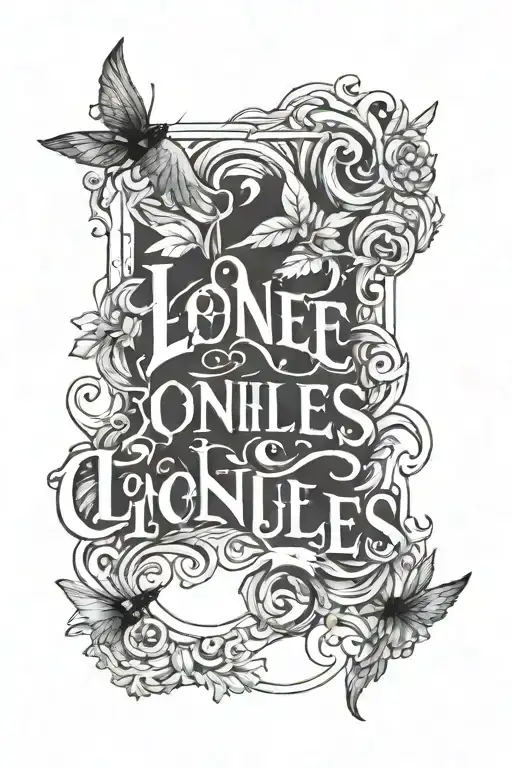A Tattoo Design With The Word Loneliness