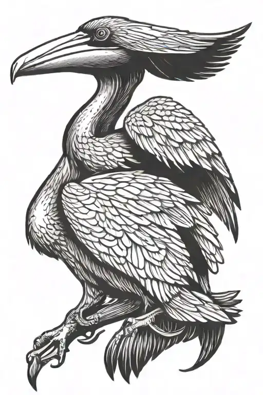 Pelican Diving Head First