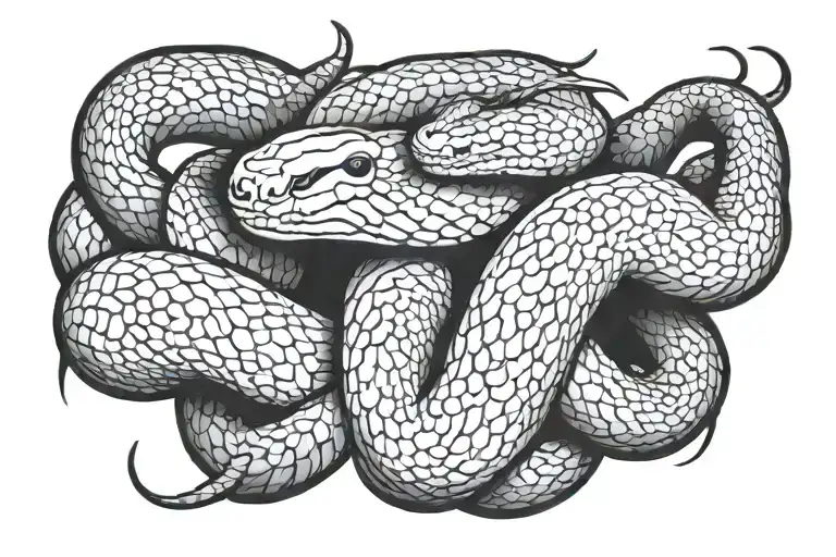 Copperhead Snake Wrapped Arms Around Herself