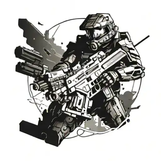 Combine Elements From Halo And Call Of Duty Into A Futuristic War Scene