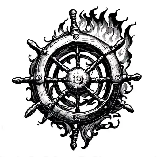 Burn The Ships Helm And Nautical