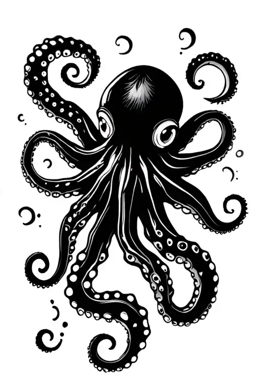 Octopus Gracefully Swimming