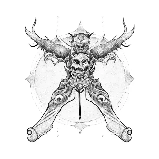 Demon Playing Guitar