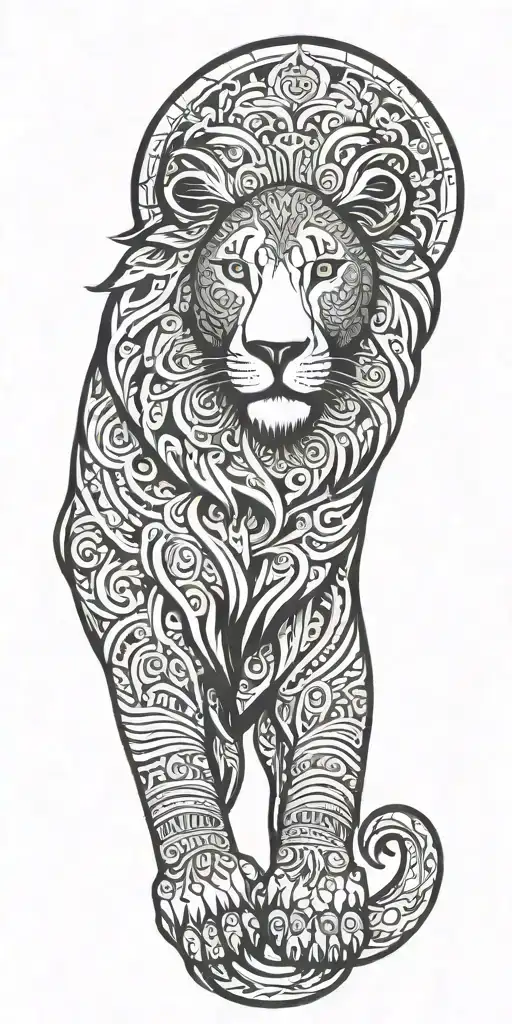 Punjabi Lion Inspired Using