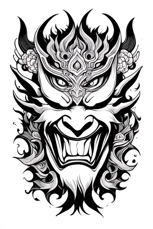 Oni Mask Surrounded