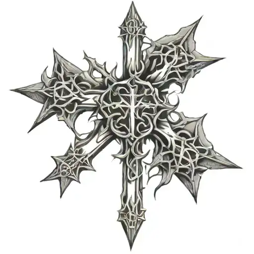 Cross With Thorns Wrapped