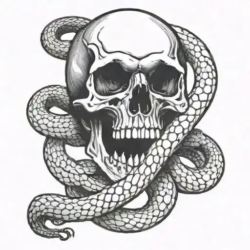 Skull Snake Wrapped