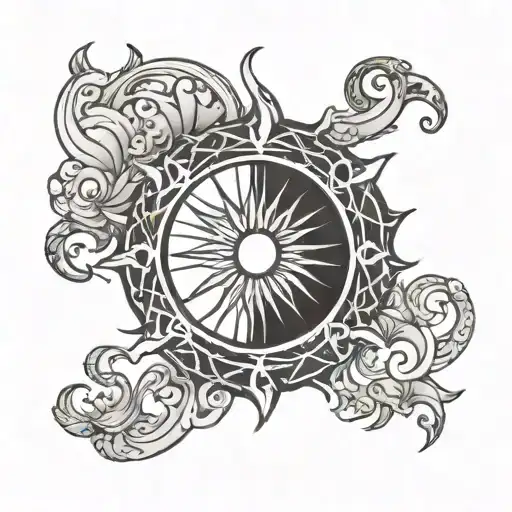 A Sun In Side Circle With Number Of 17926