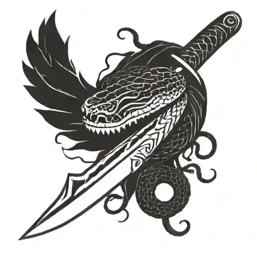 Knife With A Snake