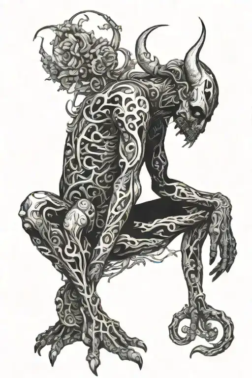 Person And Shadowdemon Visaulising Depression And Anxiety