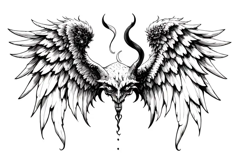 Devil And Angel Wings
