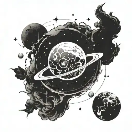 Incorporate The November Planet Symbol Into A Celestial-themed Sleeve