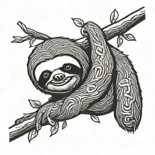 Sloth Hanging From A Tree