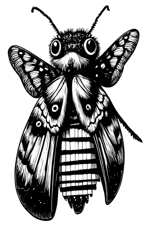 Moth With Pan Flute Holes