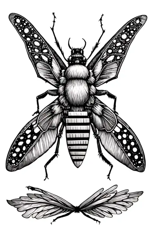 Moth With Pan Flute Holes In Wings