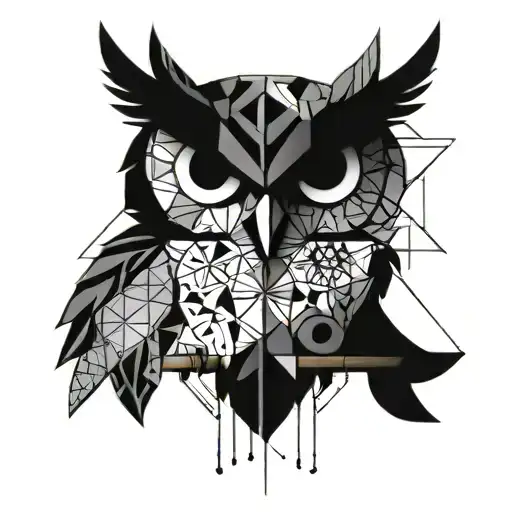 A Geometric Owl Design Incorporating Elements Of Good Jewelry
