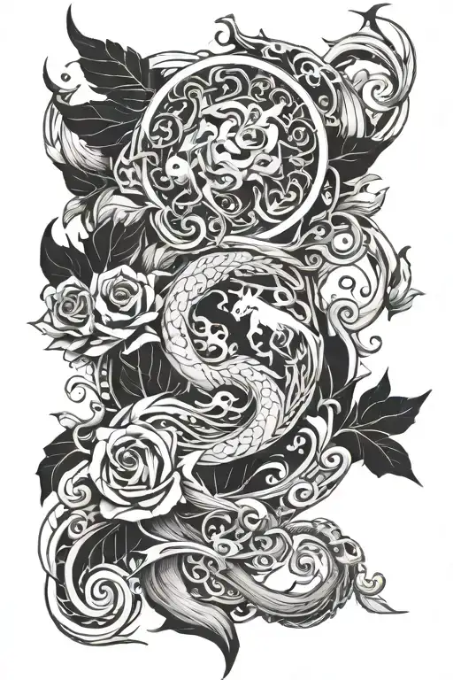 Creative Mythical Grey And Black