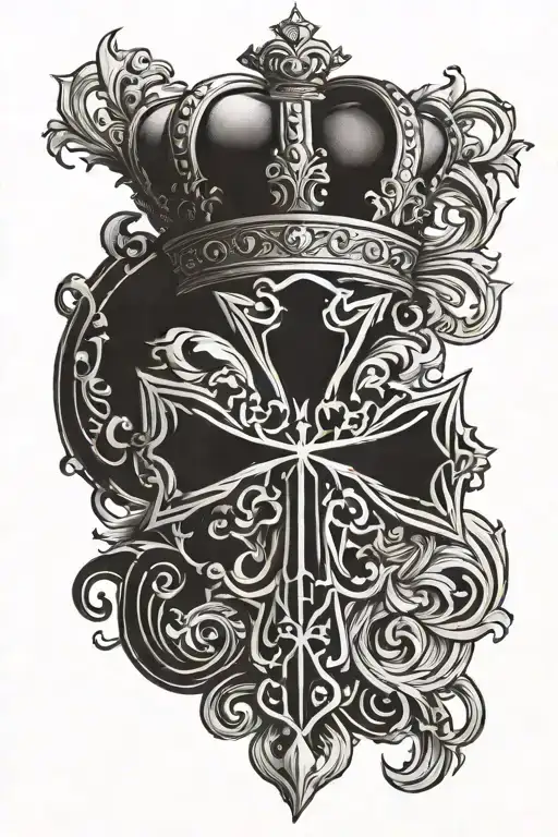 Irish Catholic Cross With A Crown