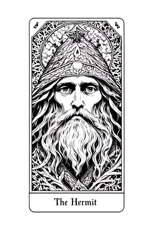 The Hermit Tarot Card