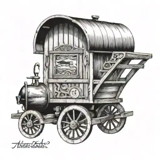 Finnish Tuomiokirkko With Finnish Ration Wagon Filled