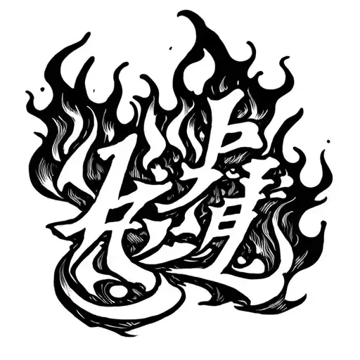 Suzuki Wording Within Flames
